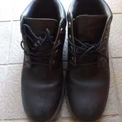 Timberland ブラックレザー ショートカットブーツ
