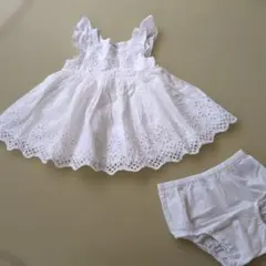 baby GAP ホワイト ワンピース 6-12ヶ月