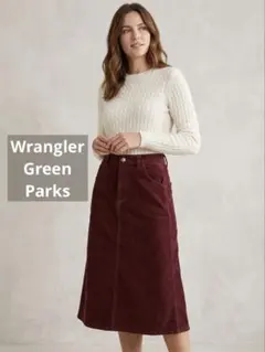Wrangler Green Parks コーデュロイ タイトスカート ボルドーのサムネイル