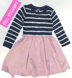 JILL STUART　長袖ニットワンピース　S　ボーダー柄
