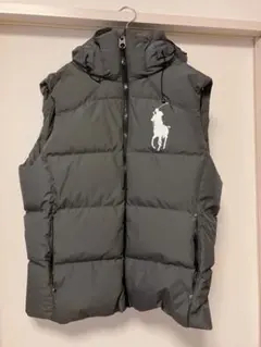 Polo Ralph Lauren フード付きダウンベスト XS グレー - メルカリ