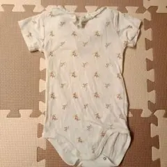 PETIT BATEAU 花柄半袖ロンパース 18m 81cm