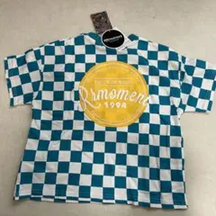 しまむら RRmoment ルルモーメント チェック柄 Tシャツ 110cm