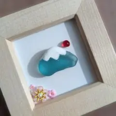 シーグラスアート　富士山