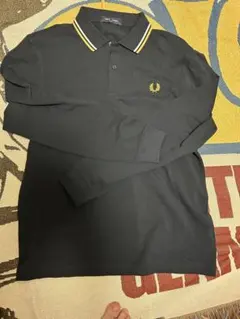 FRED PERRY ブラック 長袖ポロシャツ M - メルカリ