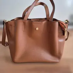 【Legato Largo】 ショルダーバッグ 2way キャメル