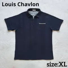루이 샤블론 네이비 폴로 셔츠 XL 다크 블루 섀도우 스트라이프