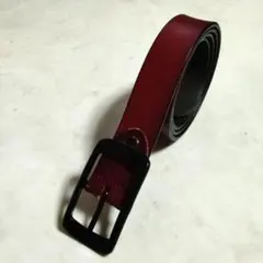 カジュアルベルト レザー ボルドー