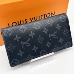 ルイヴィトン モノグラム エクリプス 長財布 ポルトフォイユ ブラザ 黒 財布