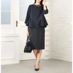 新品 ドレスラボ セレモニー フォーマル ぺプラム スカート ブラック 洗濯可能
