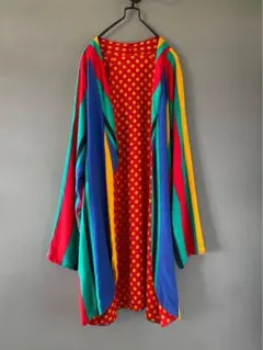 古着 ビンテージ 70s マルチカラー ハンドメイド リバーシブル ジャケット