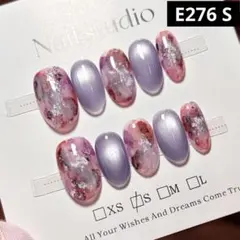 【高品質】現品ネイルチップ　ショートオーバル　ぼかしマーブルマグネットニュアンス