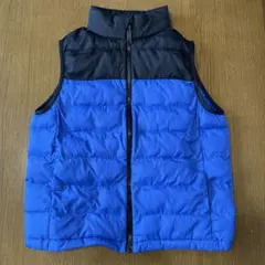 UNIQLO ブルーブラックバイカラーダウンベスト　140