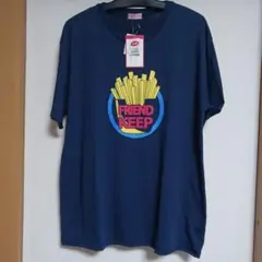 新品タグ付　フライドポテト　おもしろTシャツ　3L オーバーサイズ　紺　ネイビー