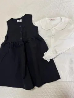 【ペアレンツドリーム】ネイビー ワンピースとホワイトシャツ セット