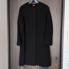 DES PRES ノーカラー黒コート