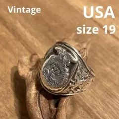 US仕入れ　ヴィンテージ　FFAリング　19号　シグネットカレッジクラスアメカジ