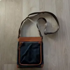 TAKEO KIKUCHI ショルダーバッグ ネイビー/ブラウン