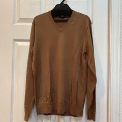 UNIQLO ブラウン Vネック ニットセーター Lサイズ