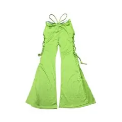 明るい緑のフレアパンツ ギャルY2K 原宿