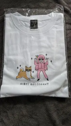 ぼっちざろっく ホワイトTシャツ VIBES AGETEKO!!