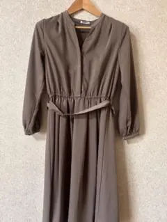 【Honeys】【GLACIER】ハニーズ 長袖 ワンピース ブラウン L