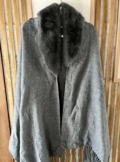 AVALON グレー ファー襟 ストール