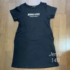 JENNI LOVE 半袖ワンピース ブラック　ポケット付き　140