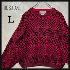 ★ ［80s］ D.D.SLOANE 幾何学模様 ニット セーター C74