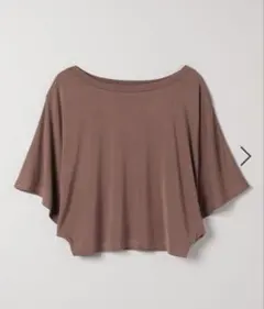 【新品】JEANASIS ケープスリーブモダールTEE ブラウンのサムネイル
