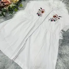 PART2ジュンコシマダ　花刺繍　チュニック　大きいサイズ15号　3Lのサムネイル