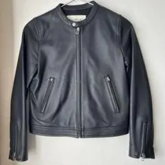Ray BEAMS ブラックレザージャケットのサムネイル
