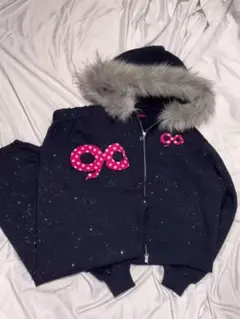 9090セットアップ パーカー Logo Glitter Sweat Pants