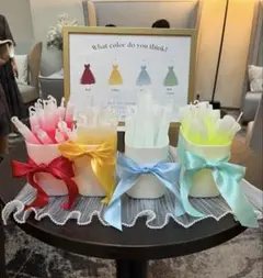 結婚式　カラードレス当て装飾一式