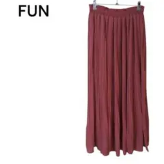 FUN ピンク プリーツロングスカート