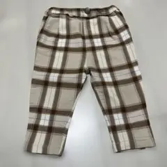 プティマイン チェック柄 ロングパンツ 80cm