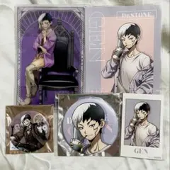 Dr.STONE あさぎりゲン 浅霧幻 缶バッジ ポストカード クリアカード