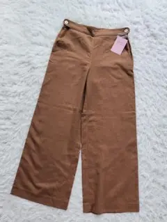 【新品】モカシン ジュンコシマダ　麻混　ワイドパンツ