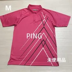 未使用品 ピン PING メンズ ゴルフ シャツ ピンク柄 サイズM 海外製のサムネイル