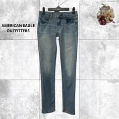 アメリカンイーグルアウトフィッターズ　ストレッチスキニーデニムパンツ　コットン混のサムネイル