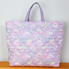 ユニコーン柄キルティングバッグ