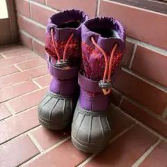 Columbia 子ども用防水ブーツ 紫/オレンジ 17cm