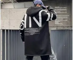 ロングパーカー コート メンズ パーカー 裏起毛 裏ボア 冬服 厚手コート