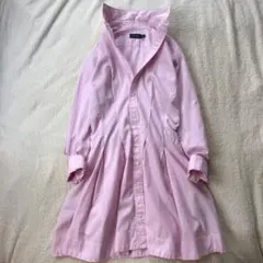 ポロラルフローレンシャツワンピース ピンク 長袖 ポニー刺繍