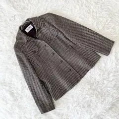 美品 《ロシャス》 (13+) オープンカラーツイードジャケット 日本製 上品
