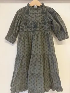 Bonjour Diary(ボンジュールダイアリー) 刺繍ワンピース 4y