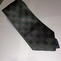 J.PRESS グリーン　花柄 ネクタイ　シルク100%