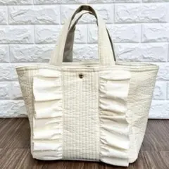 【最終値下げ】Lili つぶつぶフリルトートバッグ　マザーズバッグ Lili つぶつぶフリルトートバック マザーズバッグ - メルカリ