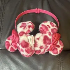 ディズニー ミニー ヒョウ柄 ピンク イヤーマフ