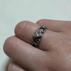 ハート♡のデザインのシルバーリング(11号)　お値下げしました❣️のサムネイル